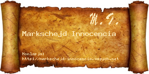 Markschejd Innocencia névjegykártya